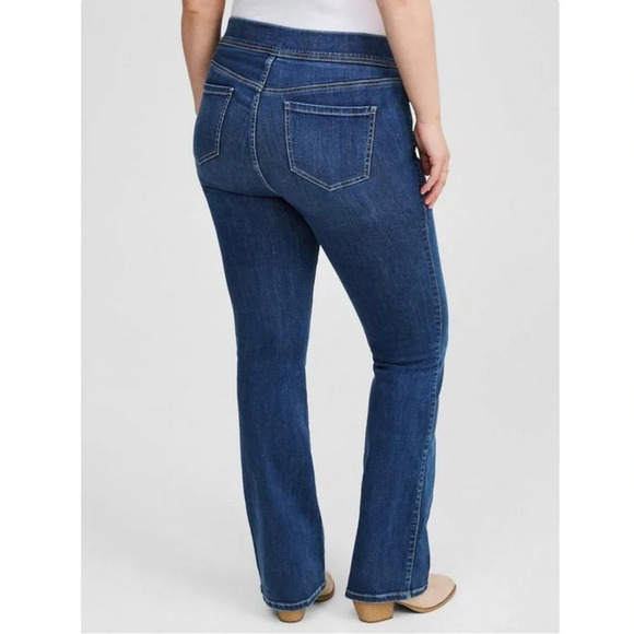 Torrid Mid Rise Lean Jean Pull On Super Soft Cozycore 1S 1X Casual Y2K - Picture 2 of 11